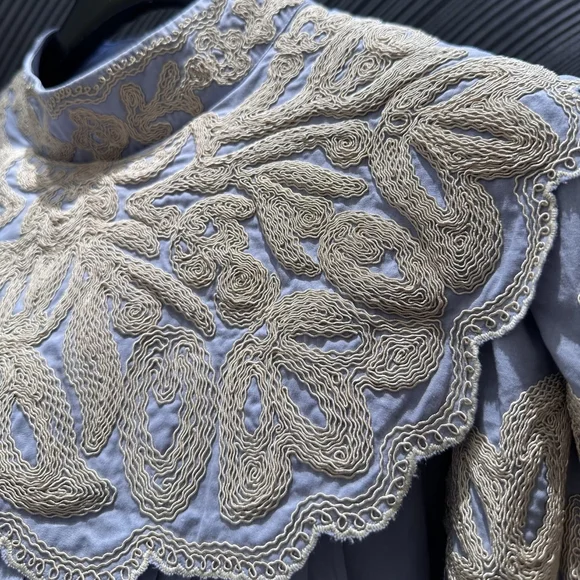 SEA Alexandra pleated embroidered cotton-voile blouse - Picture 9 of 9